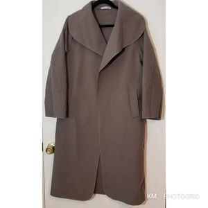 Made In Italy Women's Unique Long Wrap Coat Soft